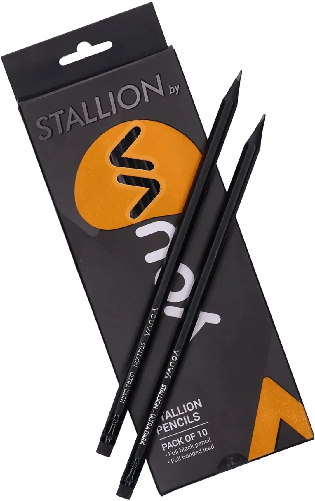 Navneet Youva Stallion Pencil Super Black Lead (1 Pack of 10 Pencils)